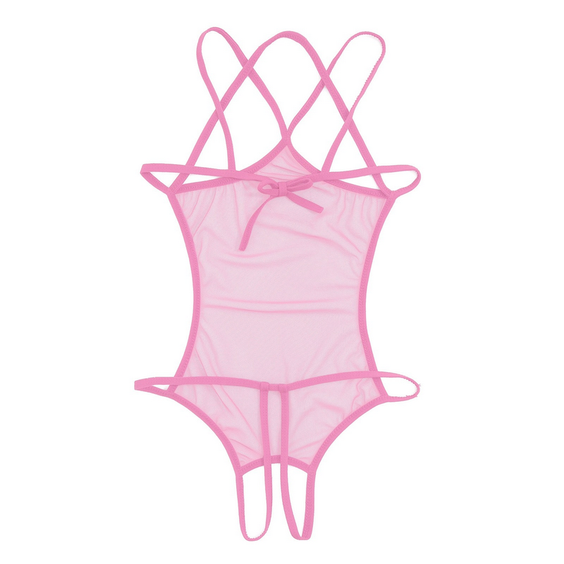 Women's Mesh Crotchless Bodysuit with Open Bust / Erotic Outfits for Women - EVE's SECRETS
