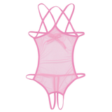 Women's Mesh Crotchless Bodysuit with Open Bust / Erotic Outfits for Women - EVE's SECRETS