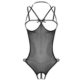 Women's Mesh Crotchless Bodysuit with Open Bust / Erotic Outfits for Women - EVE's SECRETS