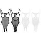 Women's Mesh Crotchless Catsuit with Nipples Holes / Female Erotic Lingerie - EVE's SECRETS