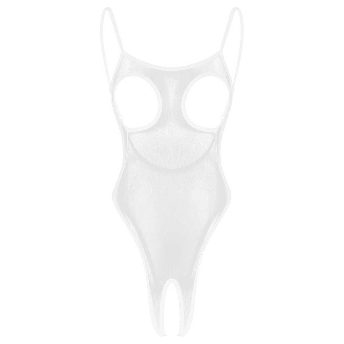 Women's Mesh Crotchless Catsuit with Nipples Holes / Female Erotic Lingerie - EVE's SECRETS