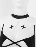 Women's Nurse Erotic Role Play Costume / Spaghetti Straps Deep Leotard Bodysuit - EVE's SECRETS