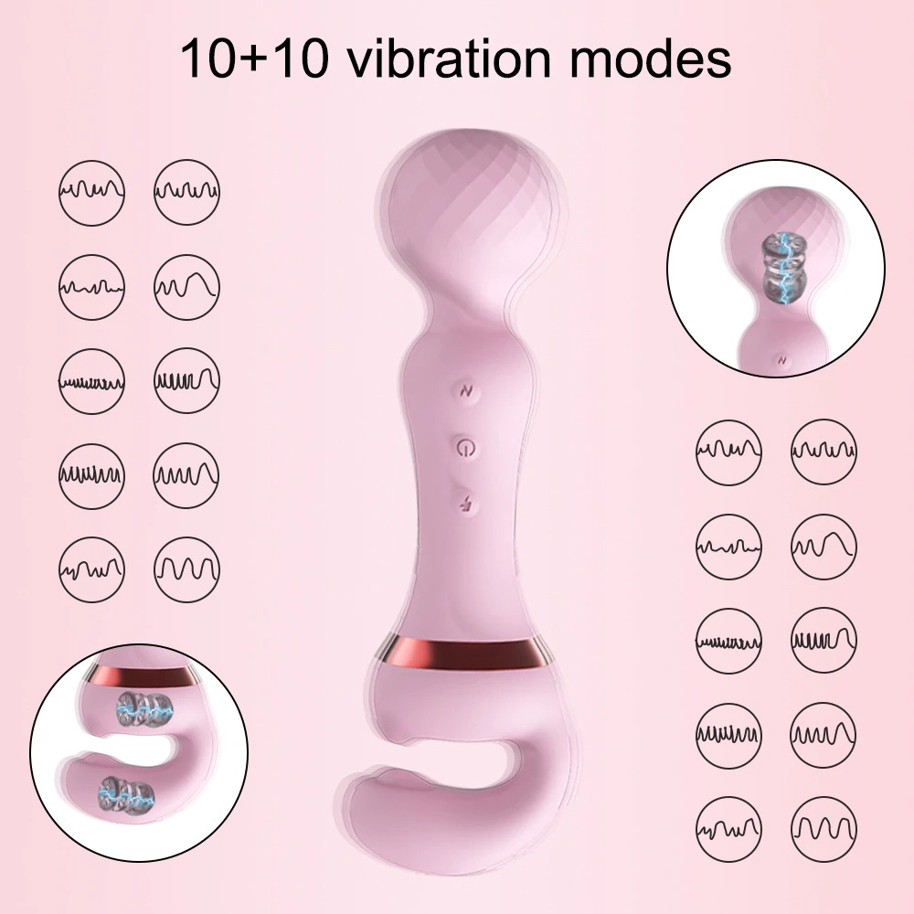 Women's Powerful Wand-Vibrator of 20 Modes / Female Stimulator Clitoris & Massager G-Spot - EVE's SECRETS