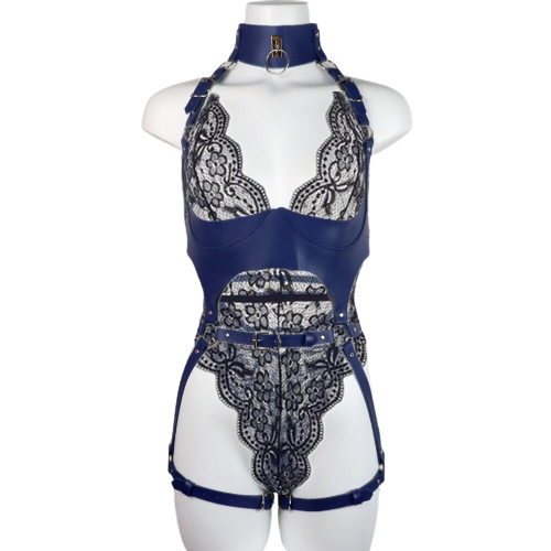 Women's PU Leather Body Suspenders / Ladies Body Bondage Garter Suit Underwear - EVE's SECRETS
