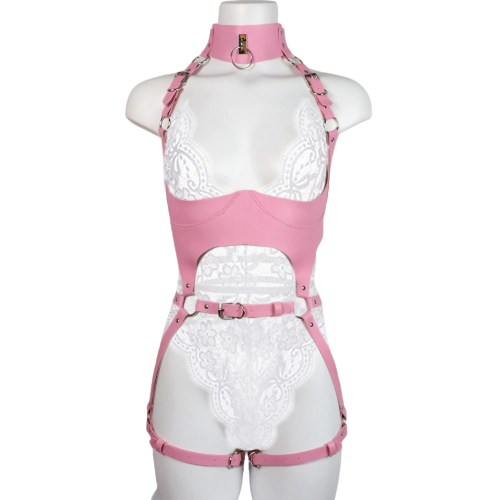Women's PU Leather Body Suspenders / Ladies Body Bondage Garter Suit Underwear - EVE's SECRETS