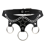 Women's PU Leather Choker with Metal Decorations / BDSM Sexy Necklace - EVE's SECRETS