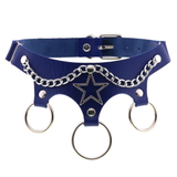 Women's PU Leather Choker with Metal Decorations / BDSM Sexy Necklace - EVE's SECRETS