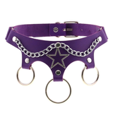 Women's PU Leather Choker with Metal Decorations / BDSM Sexy Necklace - EVE's SECRETS