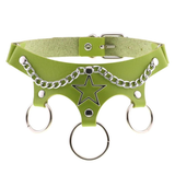Women's PU Leather Choker with Metal Decorations / BDSM Sexy Necklace - EVE's SECRETS