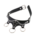 Women's PU Leather Choker with Metal Decorations / BDSM Sexy Necklace - EVE's SECRETS