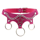 Women's PU Leather Choker with Metal Decorations / BDSM Sexy Necklace - EVE's SECRETS