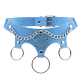 Women's PU Leather Choker with Metal Decorations / BDSM Sexy Necklace - EVE's SECRETS