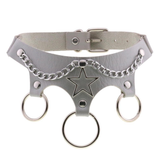 Women's PU Leather Choker with Metal Decorations / BDSM Sexy Necklace - EVE's SECRETS