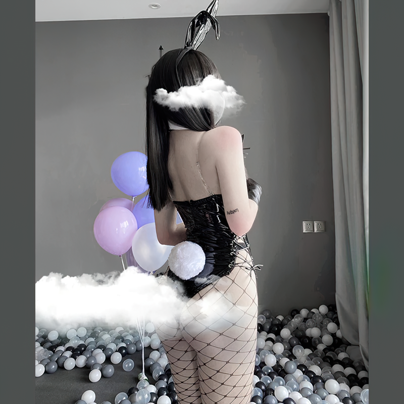 Women's PU Leather Cosplay Bodysuit Costume / One Piece Rabbit Female Anime Outfit - EVE's SECRETS