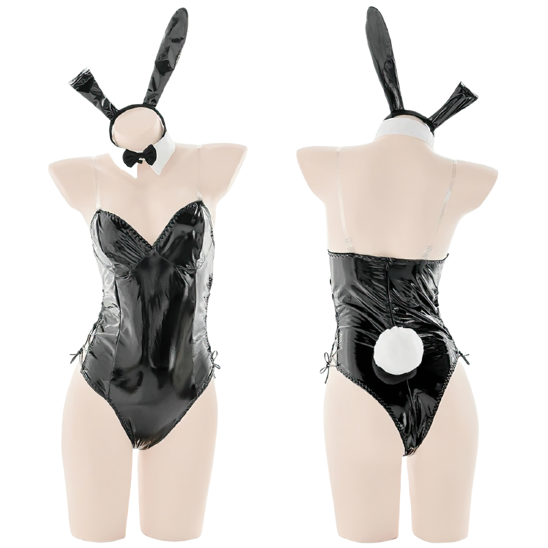 Women's PU Leather Cosplay Bodysuit Costume / One Piece Rabbit Female Anime Outfit - EVE's SECRETS