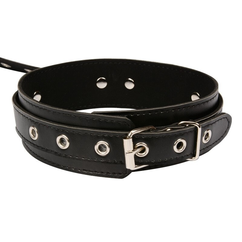 Women's PU Leather Reverse BDSM Bondage / Adjustable Handcuffs with Neck Collar - EVE's SECRETS