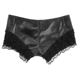 Women's PU Leather Shorts with Low Waist / Ladies Sexy Lace Shorts for Adult - EVE's SECRETS