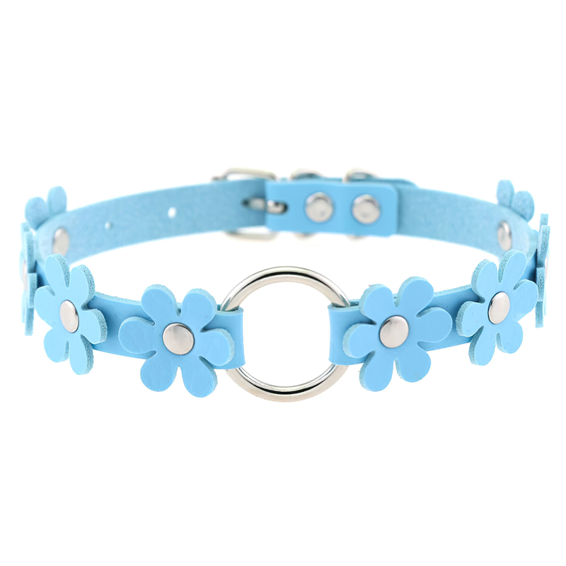 Women's Punk Choker Necklace / PU Leather Flower Festival Jewelry Accessories - EVE's SECRETS