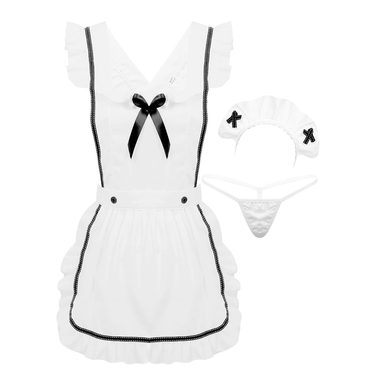 Women's Retro Cosplay Sexy Costume With G-String / Hot Erotic Maid Fancy Dress - EVE's SECRETS