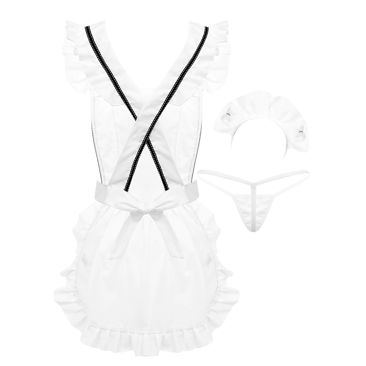 Women's Retro Cosplay Sexy Costume With G-String / Hot Erotic Maid Fancy Dress - EVE's SECRETS
