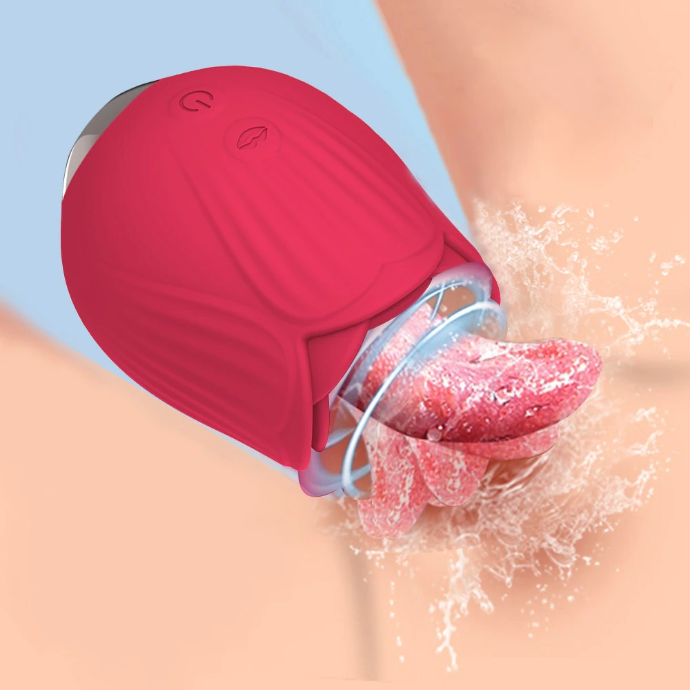 Women's Rose Clitoral Vibrator / Original Design Female Licking Stimulator / Sex Toys for Women - EVE's SECRETS