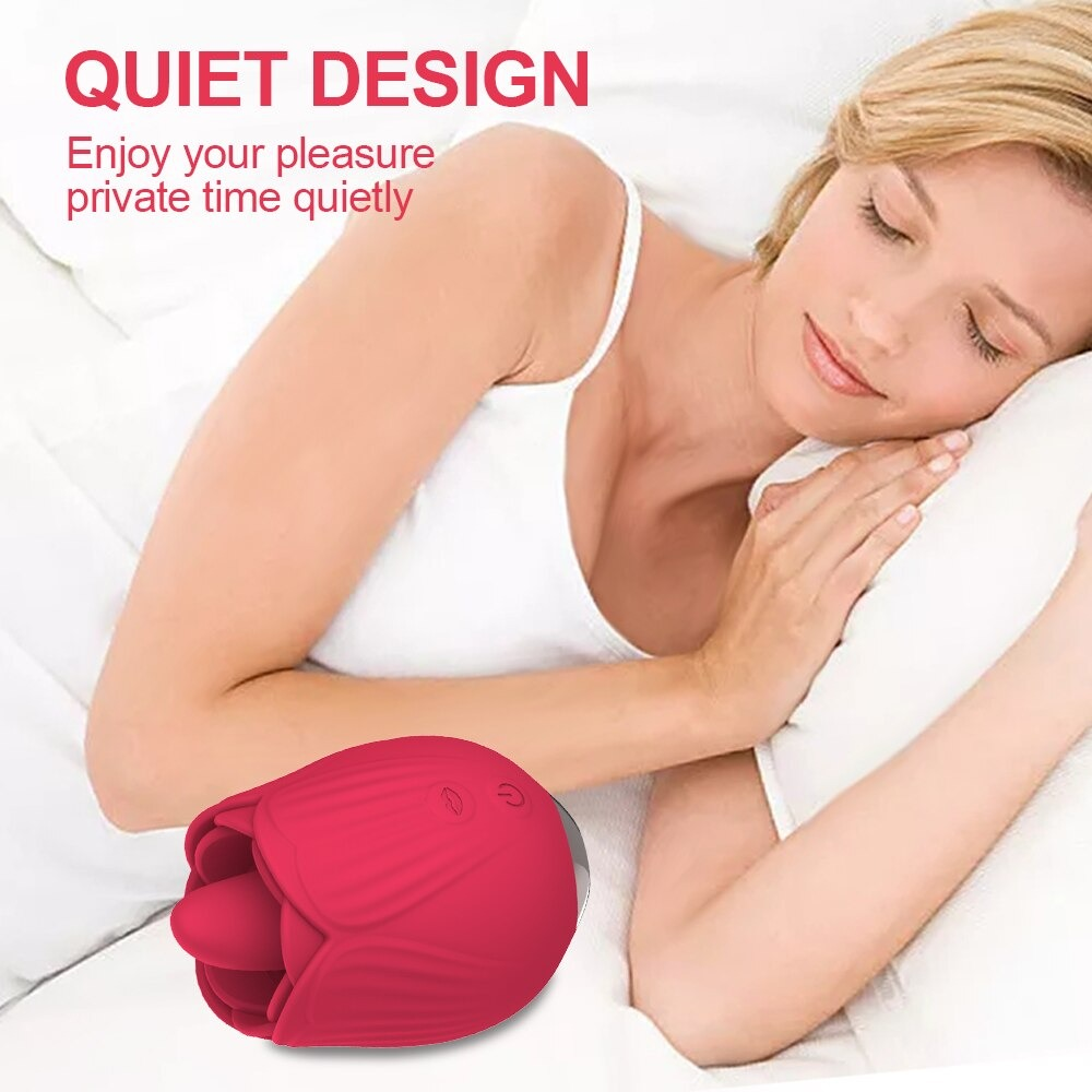 Women's Rose Clitoral Vibrator / Original Design Female Licking Stimulator / Sex Toys for Women - EVE's SECRETS