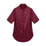 Women's Satin Nightshirt with 3/4 Sleeves / Solid Color Sleepshirts / Sexy Clothing for Women - EVE's SECRETS