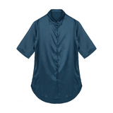 Women's Satin Nightshirt with 3/4 Sleeves / Solid Color Sleepshirts / Sexy Clothing for Women - EVE's SECRETS