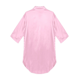 Women's Satin Nightshirt with 3/4 Sleeves / Solid Color Sleepshirts / Sexy Clothing for Women - EVE's SECRETS