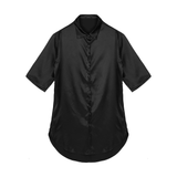 Women's Satin Nightshirt with 3/4 Sleeves / Solid Color Sleepshirts / Sexy Clothing for Women - EVE's SECRETS
