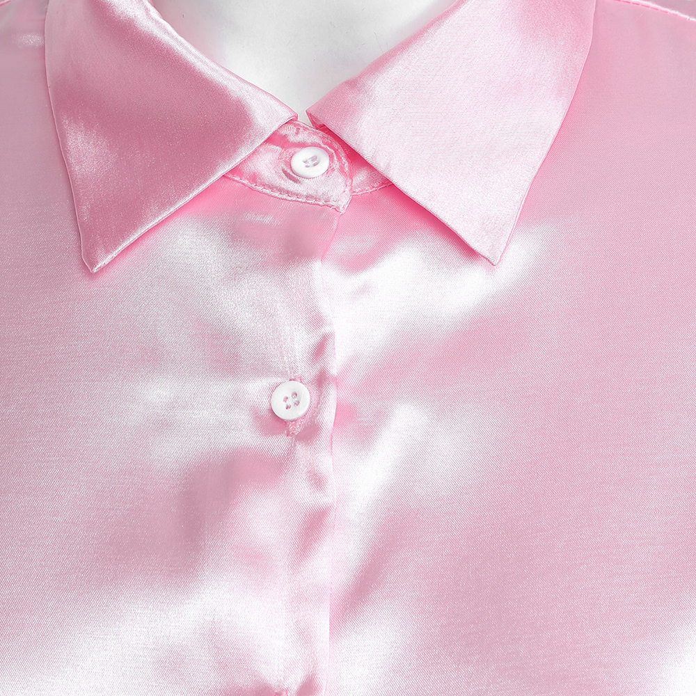 Women's Satin Nightshirt with 3/4 Sleeves / Solid Color Sleepshirts / Sexy Clothing for Women - EVE's SECRETS
