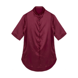 Women's Satin Sleepwear Nightshirt / Solid Color Ladies Nightdress Sleepshirt - EVE's SECRETS