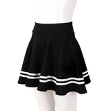 Women's Schoolgirls Wide Elastic Flared Skirt / Ladies Casual High Waist Striped Miniskirts - EVE's SECRETS