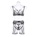 Women's Sensual 3-Piece Erotic Lace Lingerie / Female Transparent Mesh Sexy Underwear - EVE's SECRETS