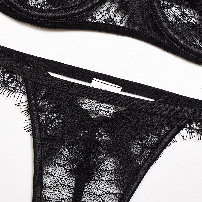 Women's Sensual Halter Lingerie Underwear / Female Exotic Bra and Thongs Apparel - EVE's SECRETS