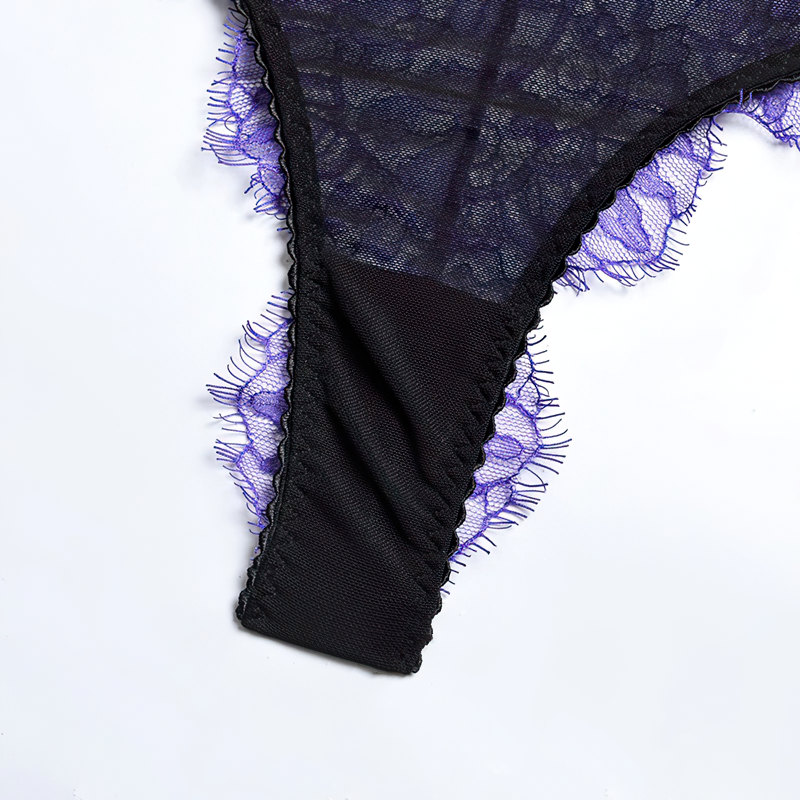Women's Sensual Transparent Lace Lingerie / Exotic Female 3-Piece Garters Sets Underwear - EVE's SECRETS