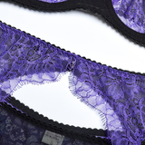 Women's Sensual Transparent Lace Lingerie / Exotic Female 3-Piece Garters Sets Underwear - EVE's SECRETS