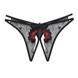 Sexy Damen-Bikini-Höschen mit Spitze / transparente Stickerei-Slips / Damen-Mesh-Dessous