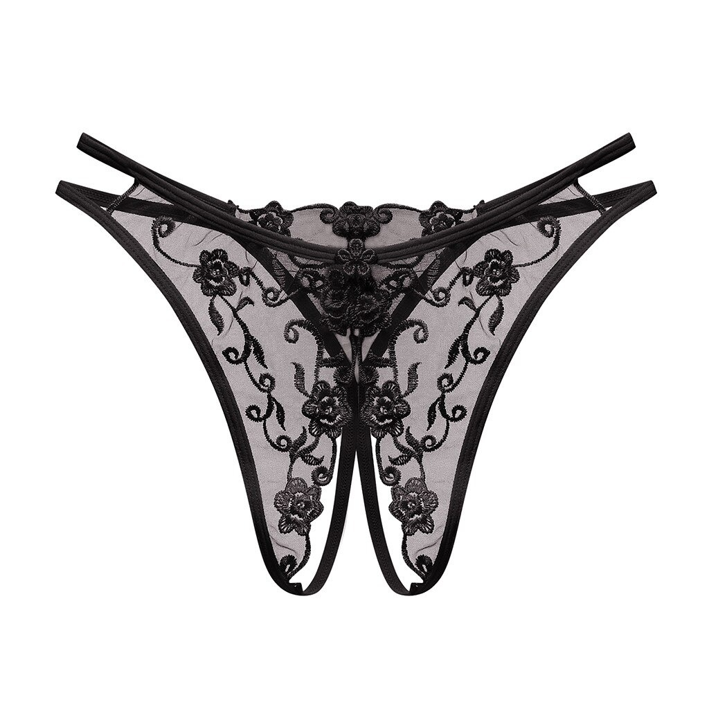 Women's Sexy Bikini Panties with Lace / Transparent Embroidery Briefs / Ladies Mesh Lingerie - EVE's SECRETS