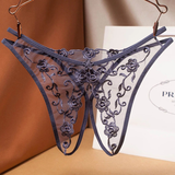 Women's Sexy Bikini Panties with Lace / Transparent Embroidery Briefs / Ladies Mesh Lingerie - EVE's SECRETS