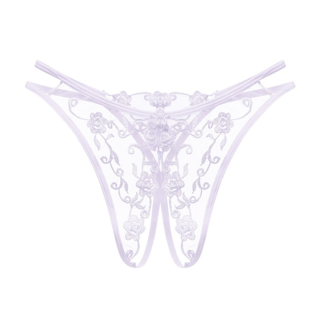 Women's Sexy Bikini Panties with Lace / Transparent Embroidery Briefs / Ladies Mesh Lingerie - EVE's SECRETS