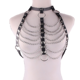 Women's Sexy Bondage in Alternative Fashion / Hollow Out Strap Necklace Body Harness with Chains - EVE's SECRETS