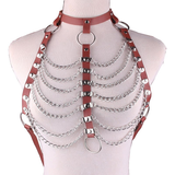 Women's Sexy Bondage in Alternative Fashion / Hollow Out Strap Necklace Body Harness with Chains - EVE's SECRETS