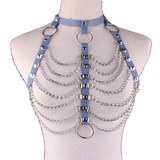 Women's Sexy Bondage in Alternative Fashion / Hollow Out Strap Necklace Body Harness with Chains - EVE's SECRETS