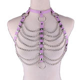Women's Sexy Bondage in Alternative Fashion / Hollow Out Strap Necklace Body Harness with Chains - EVE's SECRETS