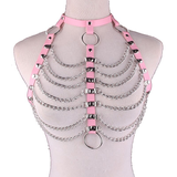 Women's Sexy Bondage in Alternative Fashion / Hollow Out Strap Necklace Body Harness with Chains - EVE's SECRETS