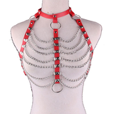 Women's Sexy Bondage in Alternative Fashion / Hollow Out Strap Necklace Body Harness with Chains - EVE's SECRETS
