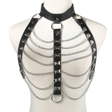 Women's Sexy Bondage in Alternative Fashion / Hollow Out Strap Necklace Body Harness with Chains - EVE's SECRETS
