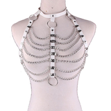 Women's Sexy Bondage in Alternative Fashion / Hollow Out Strap Necklace Body Harness with Chains - EVE's SECRETS