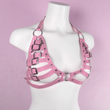 Women's Sexy Chest Harness in Three Colors / BDSM PU Leather Bondage with Rivets - EVE's SECRETS